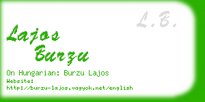 lajos burzu business card